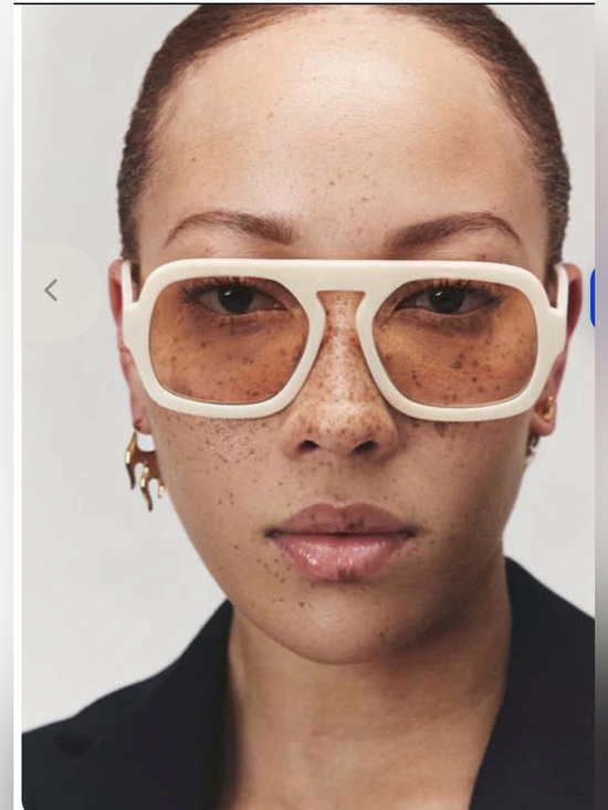 Elisa Johnson Accessories - Jane Aviator Sunglasses in Ivory by Elisa Johnson